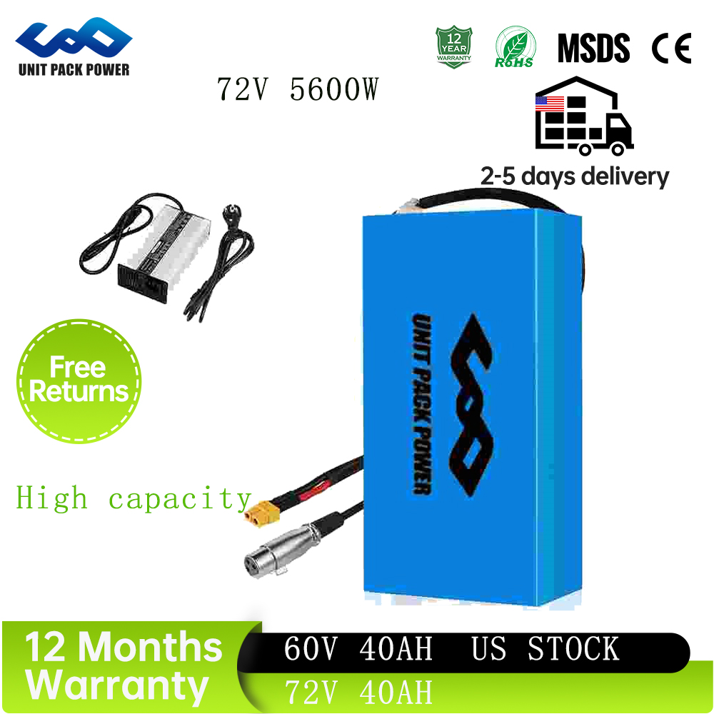 72V 40Ah Lifepo4 Battery Pack - Batteria per E-bike 48V 40Ah 60V