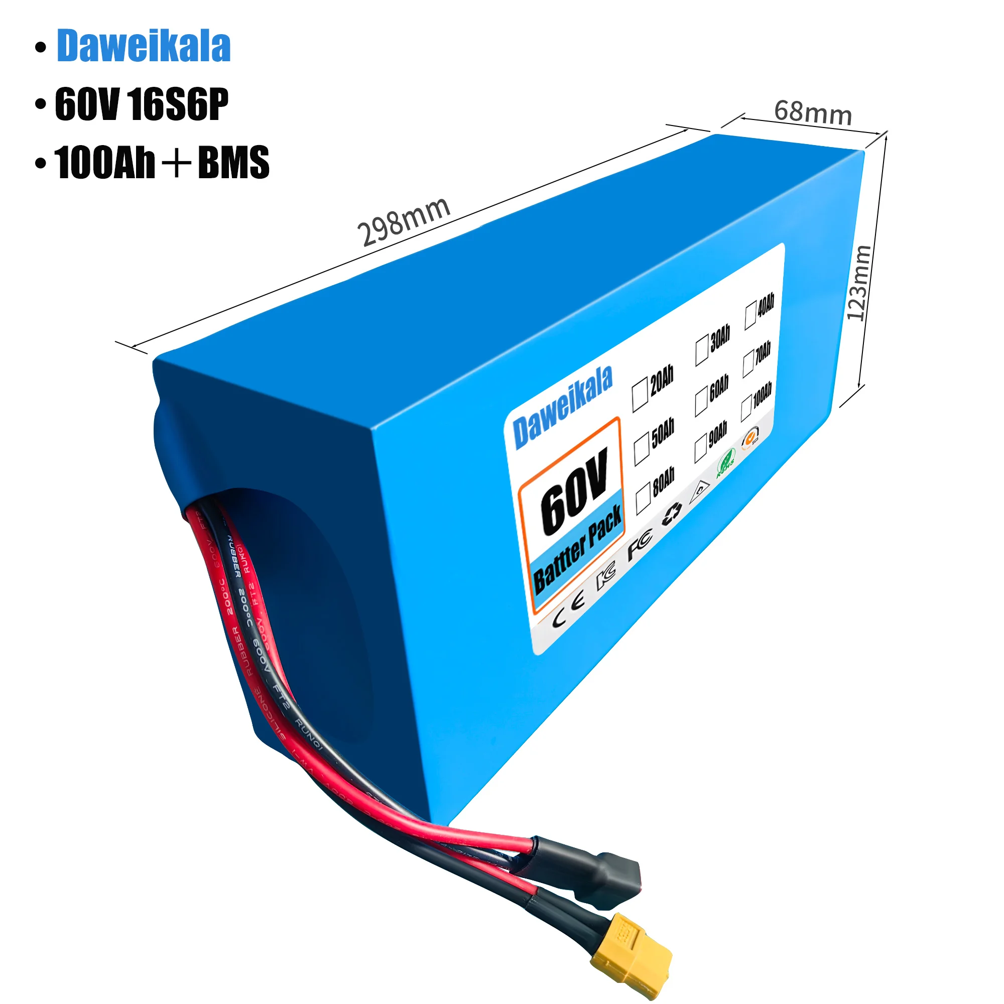 Batteria per ebike 60V 100Ah 1 - 60V 50Ah Electric Scooter Battery recensione e prezzo
